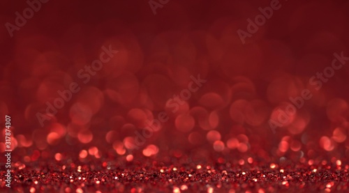 Red glitter festive defocused lights background