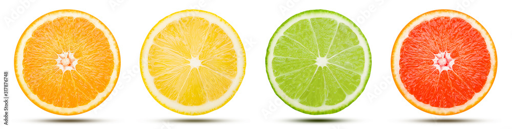 Citrus fruit cut into sphere isolated with clipping path.