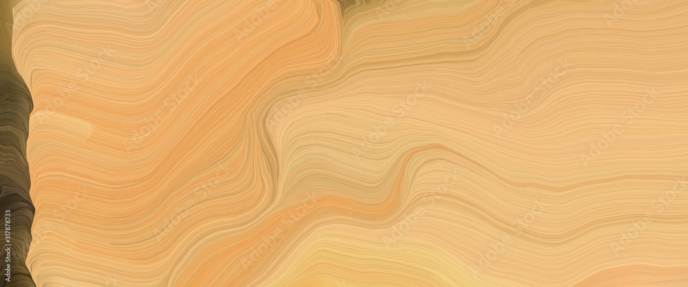 Fototapeta moving header design with burly wood, dark olive green and pastel brown colors. very dynamic curved lines with fluid flowing waves and curves