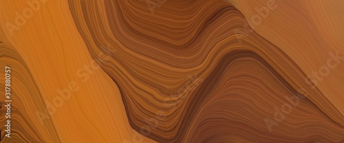 surreal header design with brown, coffee and chocolate colors. very dynamic curved lines with fluid flowing waves and curves