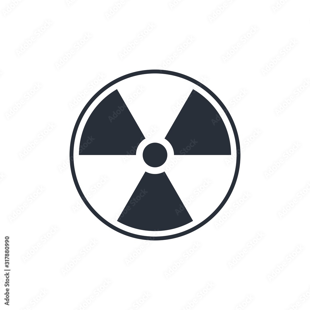 Dangerous quarantine object. Vector icon isolated on white background. Dangerous quarantine object. Vector icon isolated on white background.