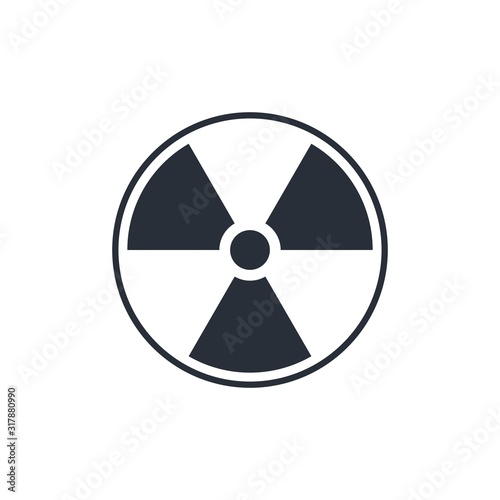 Dangerous quarantine object. Vector icon isolated on white background.