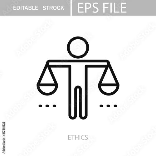 Ethics concept icon. EPS vector file