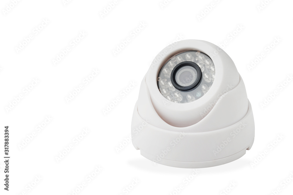 Wireless security dome cameras,cameras that transmit a video and audio signal to wireless receiver through provide seamless video streaming over internet Security IP Camera on white background Wireless security dome cameras,cameras that transmit a video and audio signal to wireless receiver through provide seamless video streaming over internet Security IP Camera on white background