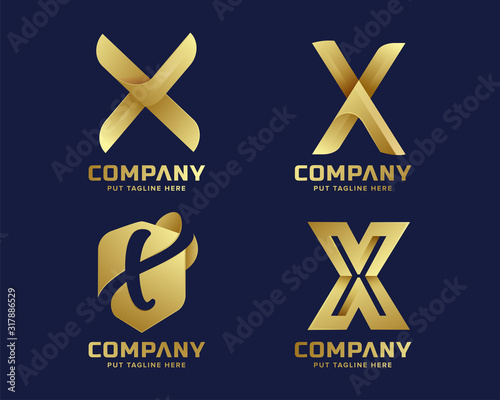 letter initial x logo Template for company