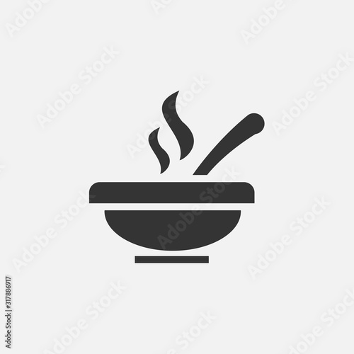 served food in a bowl icon