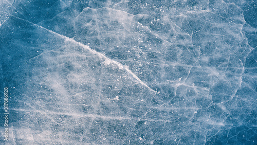 texture of the ice surface on the rink