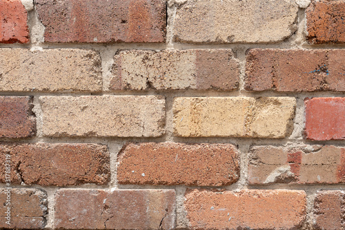 brown and red brick wall texture background