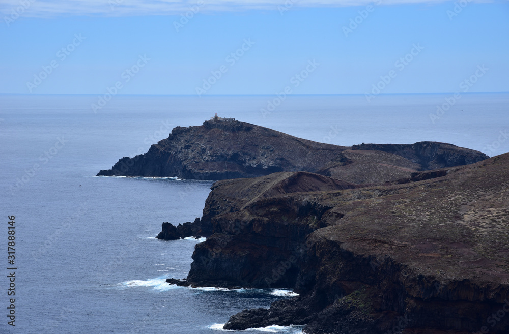 Landscape of Point of Saint Lawrence (Ponta de Sao Lourenco), easternmost point of the island of Madeira, Portugal.