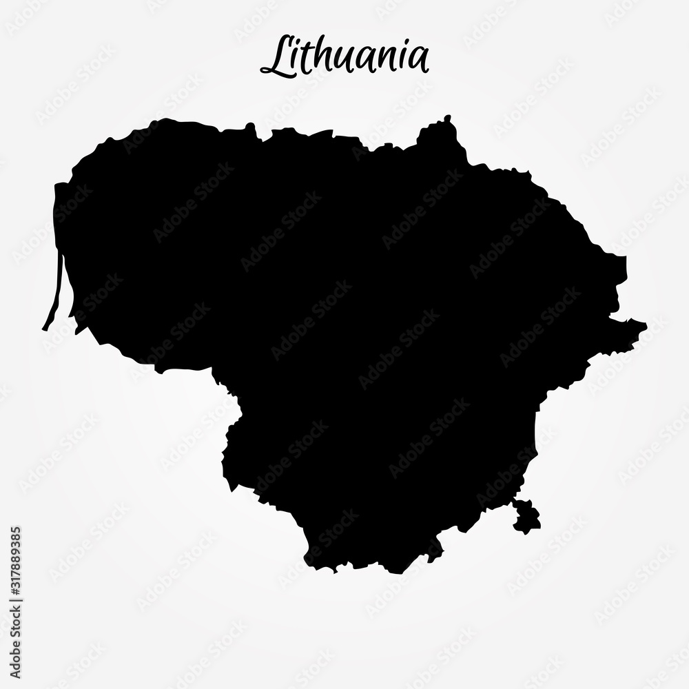 Map of Lithuania. Vector illustration. World map