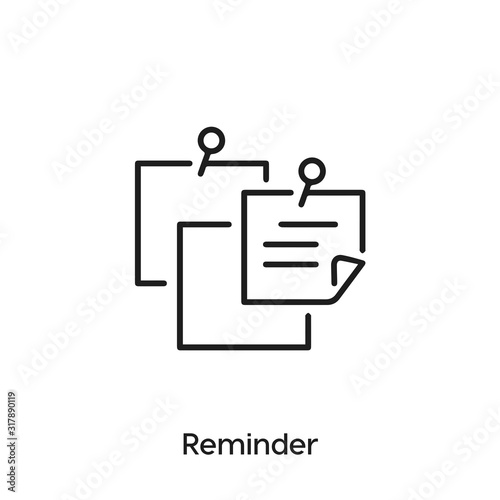 reminder icon vector . reminder sign symbol