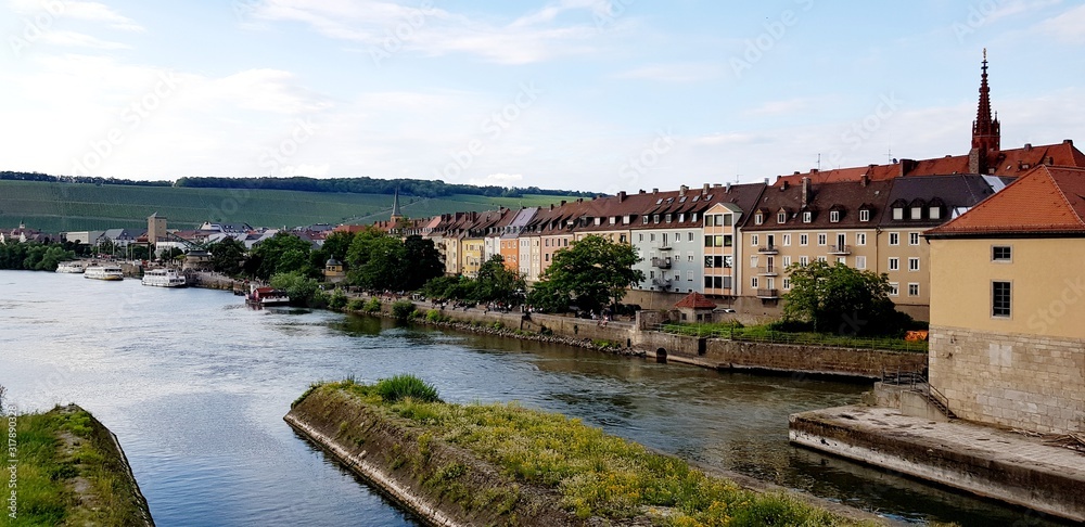 view of the river main in Würzburg bavaria