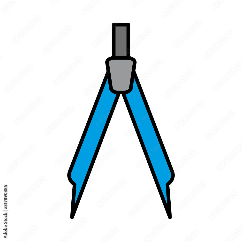 Drawing compass icon vector sign and symbols on trendy design