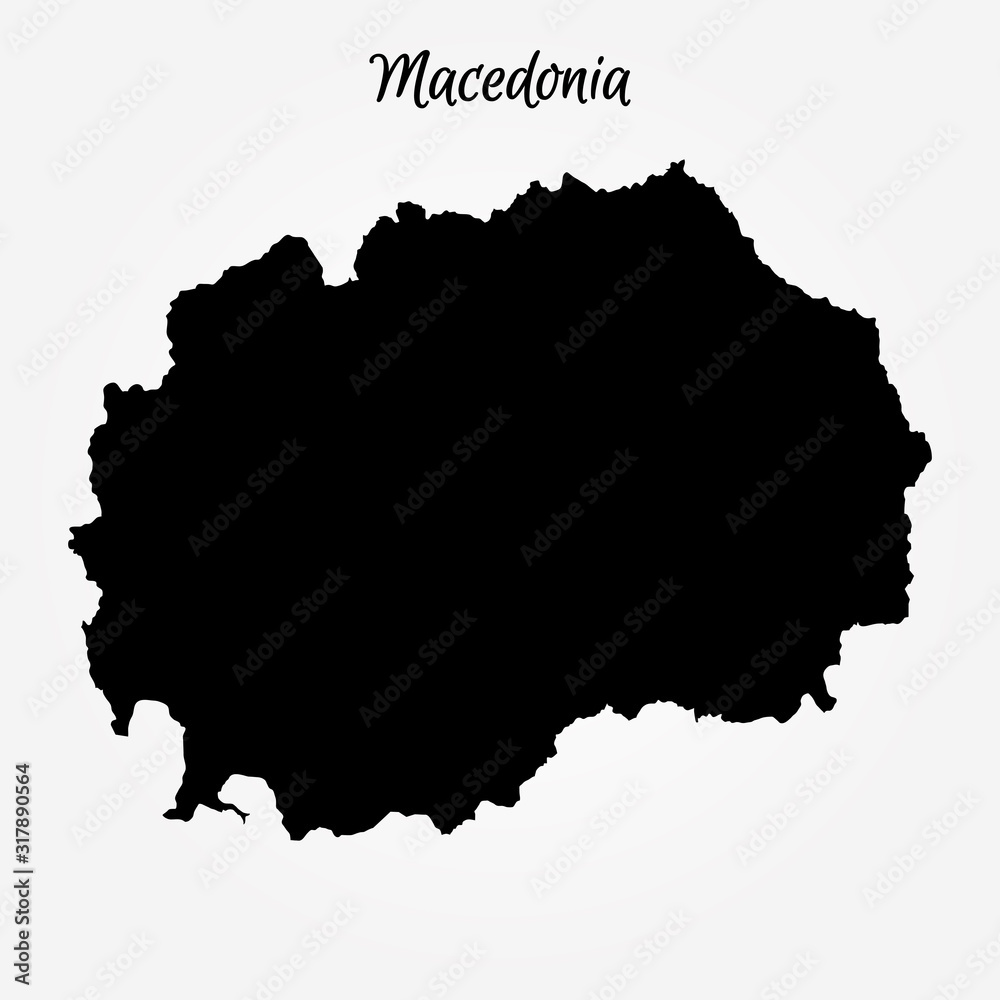 Map of Macedonia. Vector illustration. World map