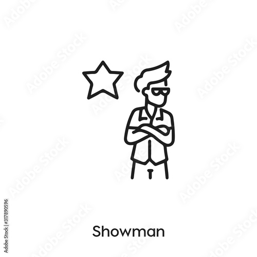 showman icon vector . showman sign symbol