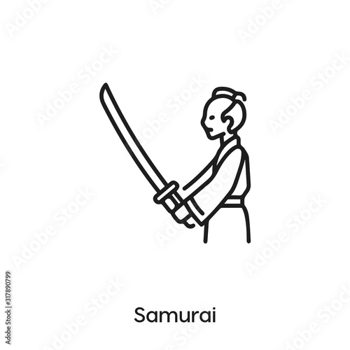 samurai icon vector . samurai sign symbol