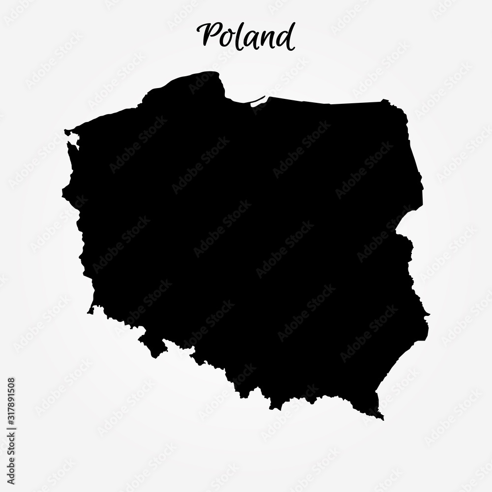 Map of Poland. Vector illustration. World map
