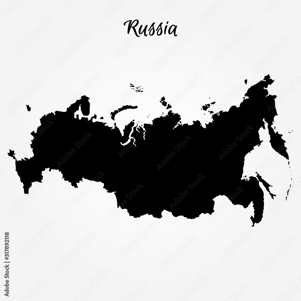 Map of Russia. Vector illustration. World map Map of Russia. Vector illustration. World map
