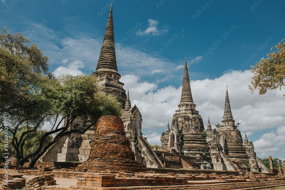 Fototapeta premium Wat Phra Si Sanphet temple in Ayutthaya. 