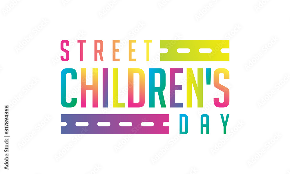 Plakat street children's day vector background colorful