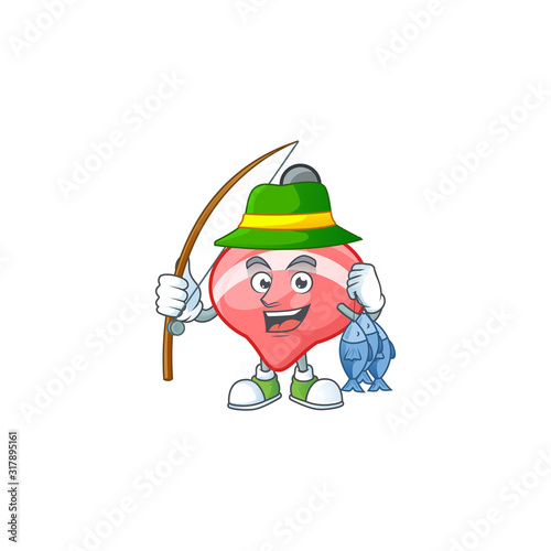 A Picture of happy Fishing chinese red tops toy design