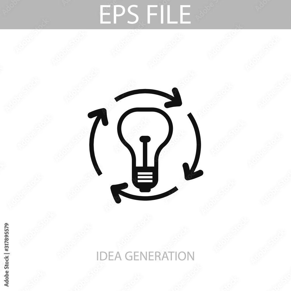Idea generation icon. EPS vector file Idea generation icon. EPS vector file