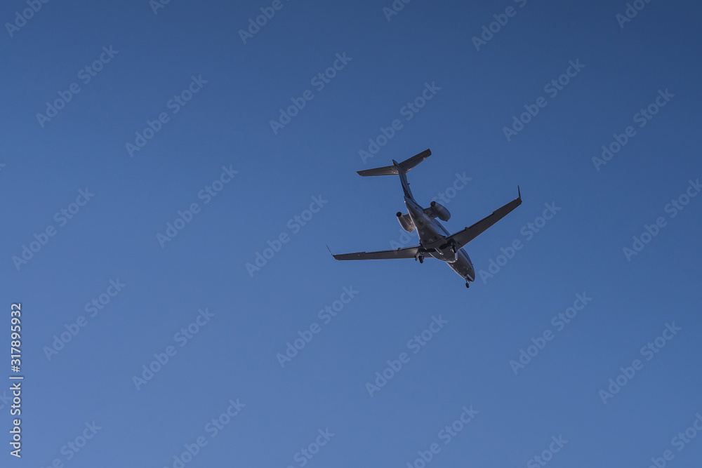 Close view to business private jet Close view to business private jet