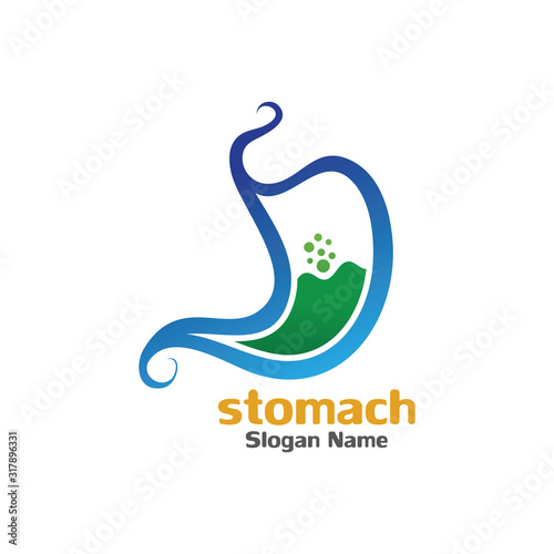 Stomach care icon logo designs concept vector illustration