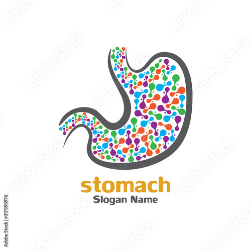 Stomach care icon logo designs concept vector illustration
