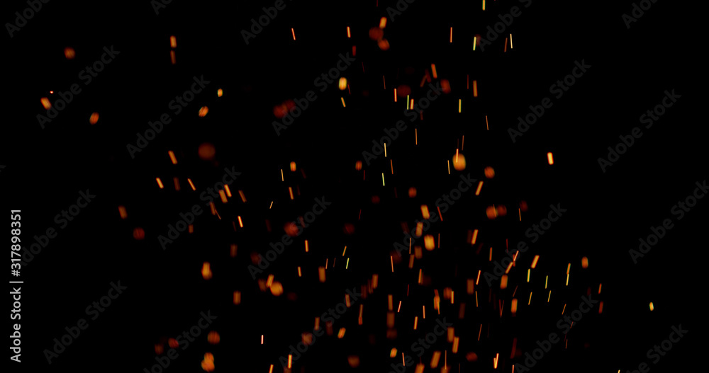 Fire Embers with black background