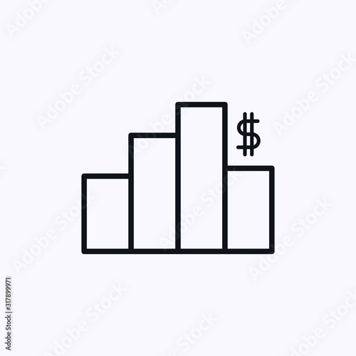 Financial chart with dollar icon