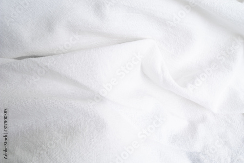 White Wrinkled Fabric Cloth background