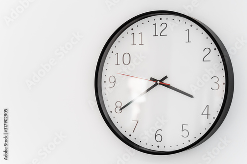 Simple black and white wall clock