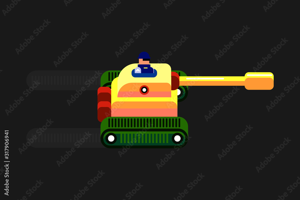Tank toy - flat design Tank toy - flat design