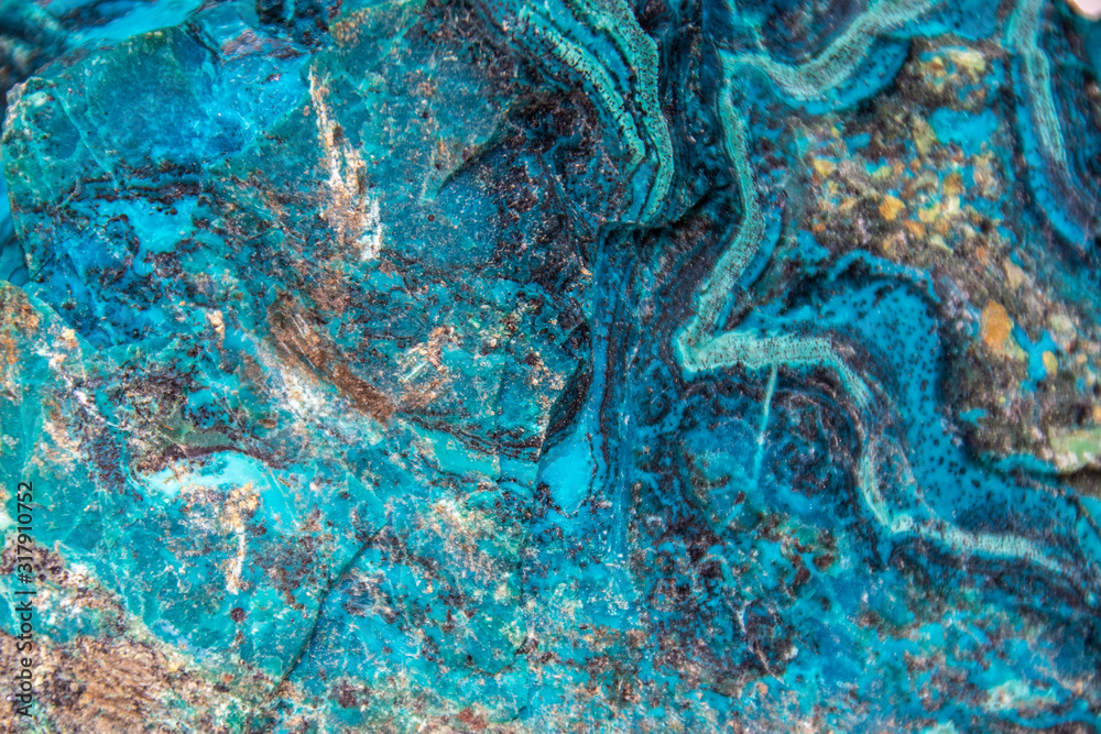 Marble blue, green abstract background. The texture of the stone is ...