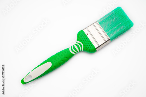 Paint brush for renovation and construction isolated on white background
