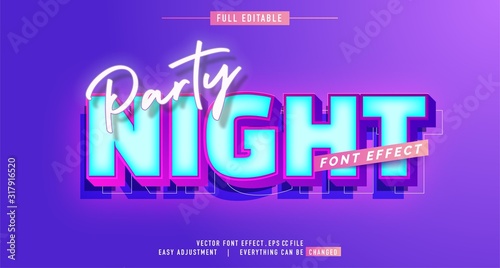 premium text effect editable vector template, neon night style, modern look, with the effect of shining light, everything can be changed and adjusted according to the needs of the event and more