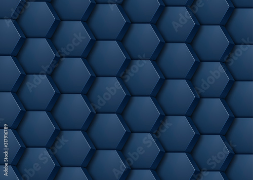 Abstract background 3D hexa...