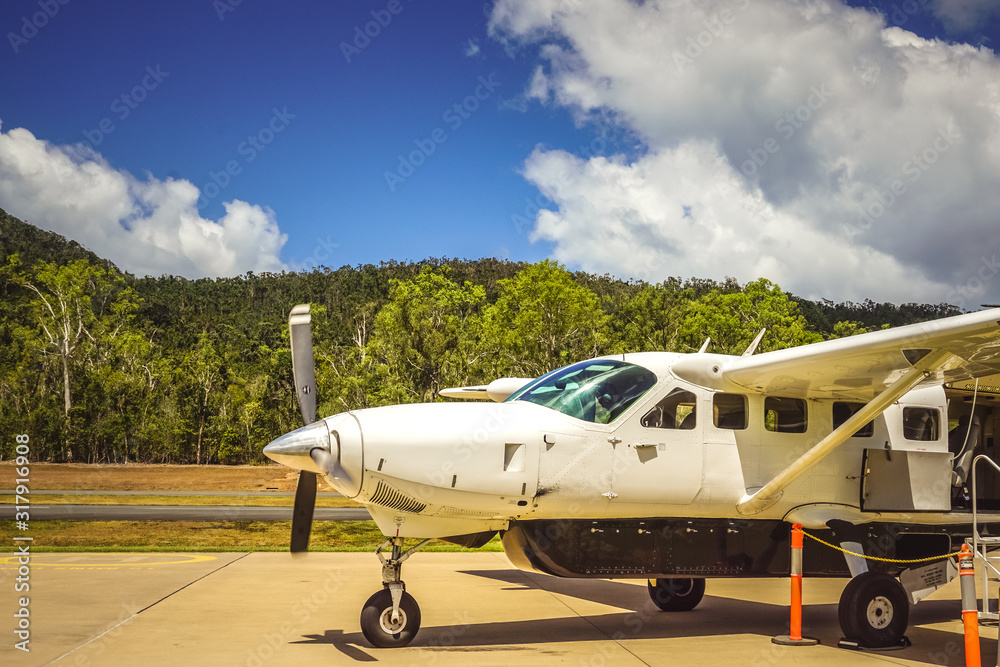 Cessna Grand Caravan—Small Propeller Plane on a Runway. Cessna Grand Caravan—Small Propeller Plane on a Runway.