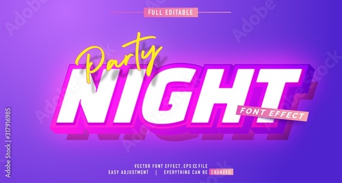 premium text effect editable vector template, neon night style, modern look, with the effect of shining light, everything can be changed and adjusted according to the needs of the event and more