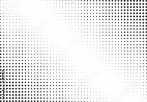 Abstract halftone dotted background. Monochrome pattern with hexagon. Vector modern futuristic texture for posters, sites, business cards, postcards, labels and stickers. Design mock-up layout.