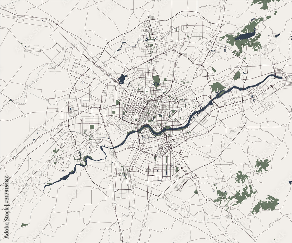 map of the city of Shenyang, China