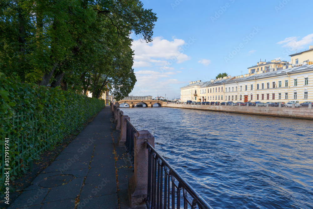 St. Petersburg. Fontanka River Embankment. Summer garden