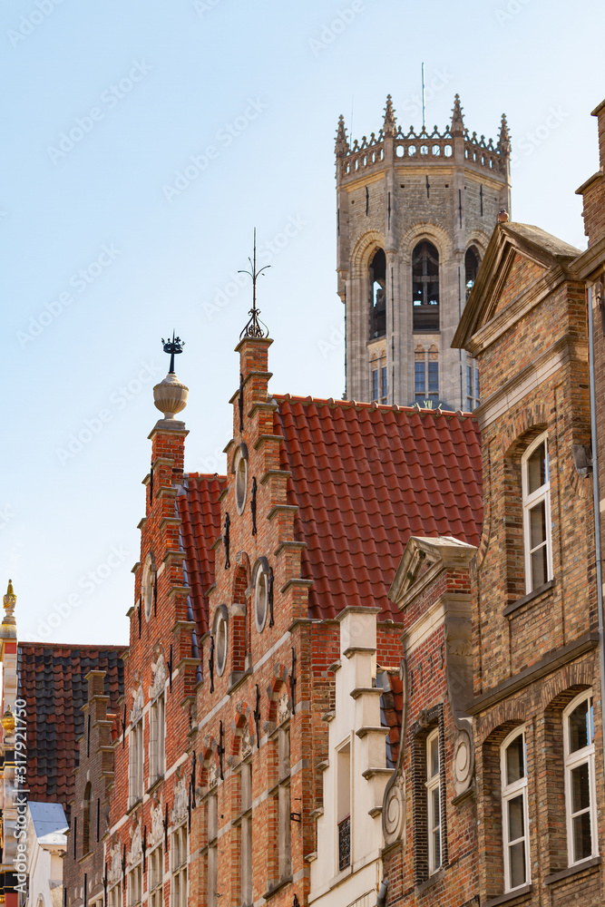 Obraz premium Belfry bell tower in Bruges, Belgium