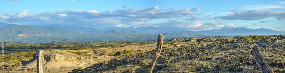 panoramic view of the Tatacoa desert in Colombia