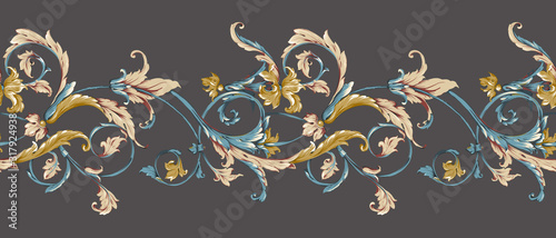 Wallpaper Mural Decorative elegant luxury design.Vintage elements in baroque, rococo style.Design for cover, fabric, textile, wrapping paper . Torontodigital.ca