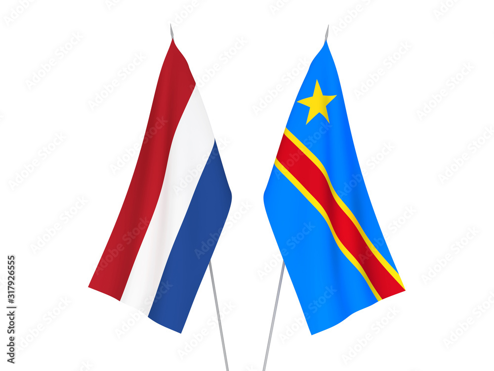 Netherlands and Democratic Republic of the Congo flags
