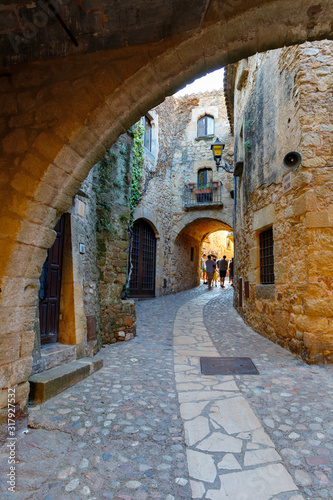 narrow street in old town of spain