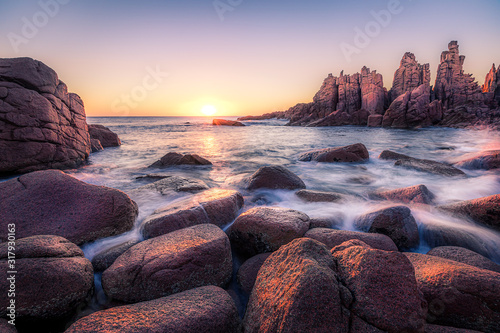 Morning view of the Pinnacles at Cape Woolamai, Australia photo