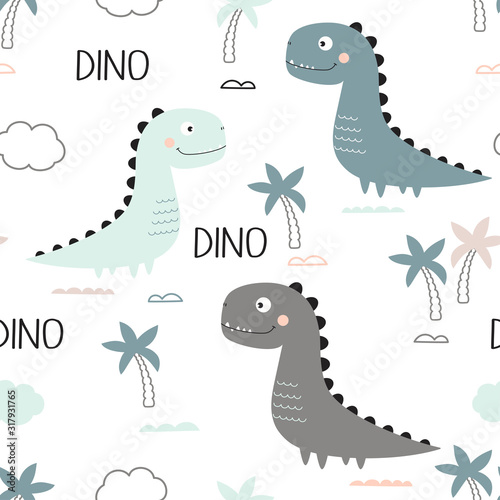 pattern of cute dinosaurs